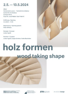 Vernissage: BSA Forschungsstipendium - Formsperrholz: Material, Struktur, Raum von Lukas Ingold @ Foyer Mädersaal, Trakt IV