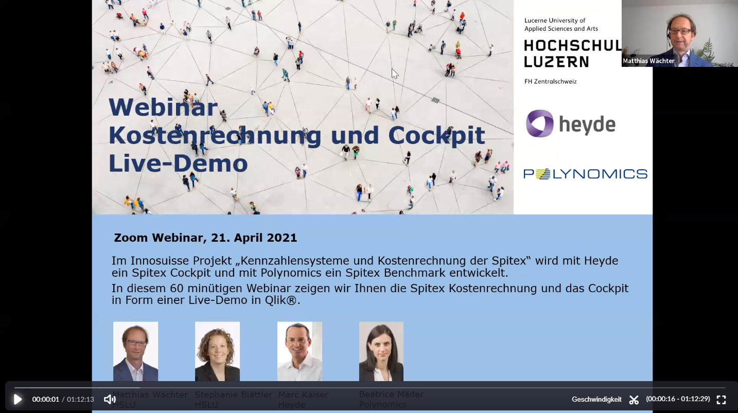 Aktuelle Informationen zum Cockpit und Kostenrechnung