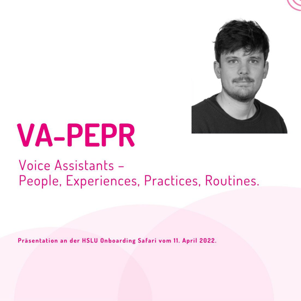HSLU Learning Safari: VA-PEPR presentation to newcomers