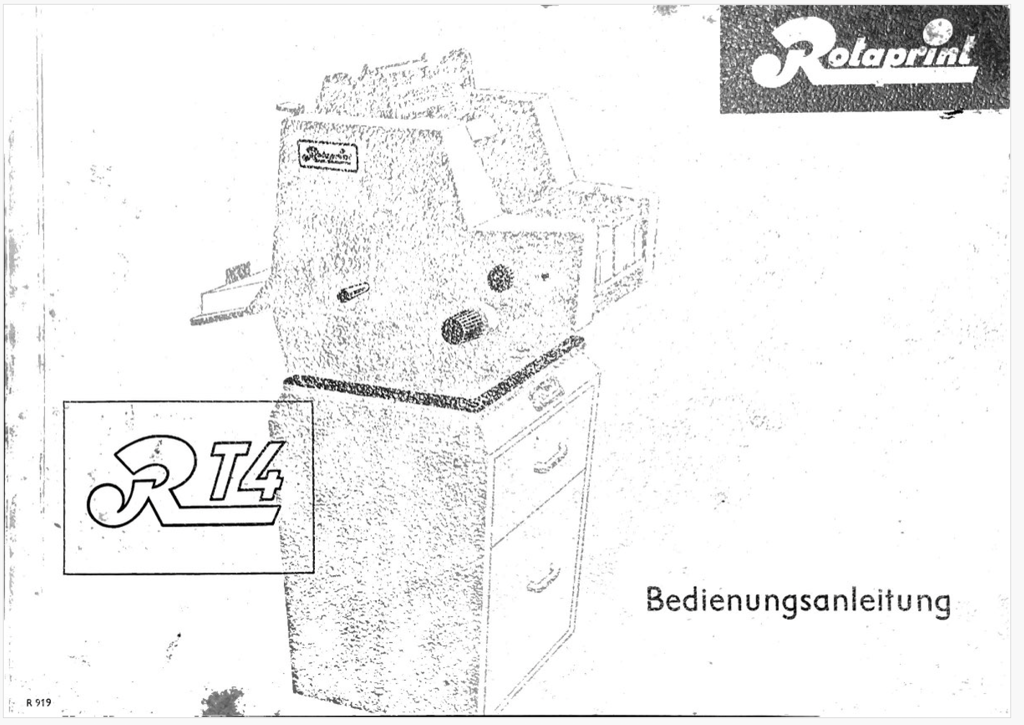 Titelseite Anleitung Rotaprint